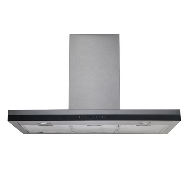 T-shape Range Hood with Full Black Tempered Glass, Easy Cleaning