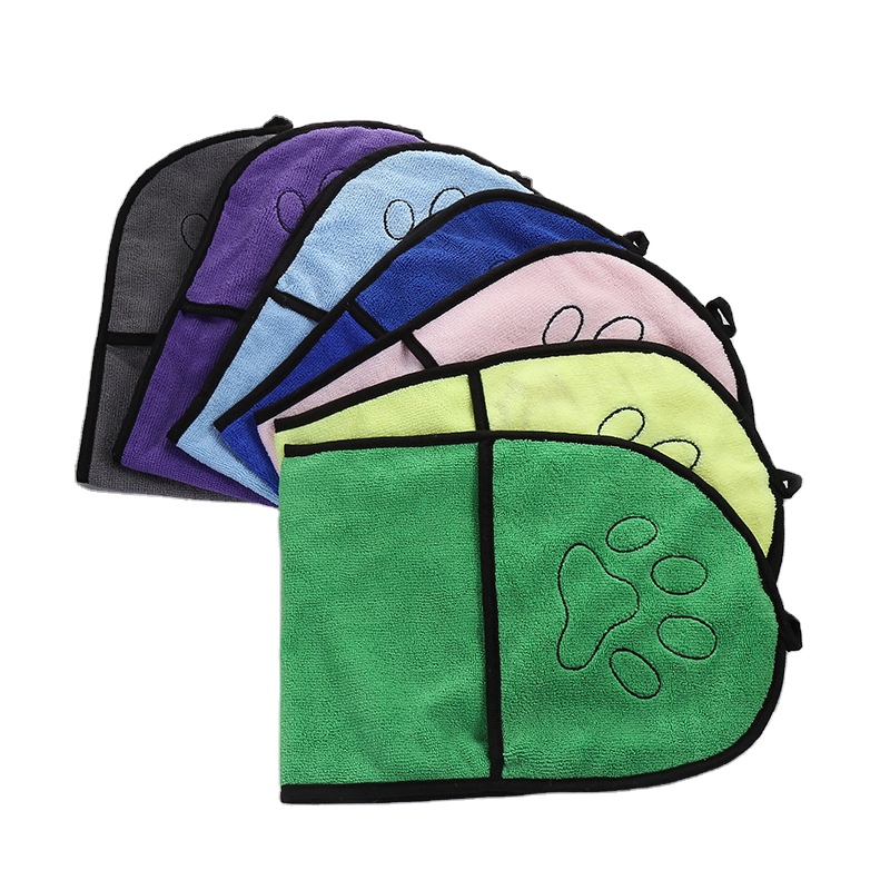 Powerful Absorbent Bath Towel Pocket Microfiber Soft And Comfortable Dog Cat Bath Towel Pet Supplies