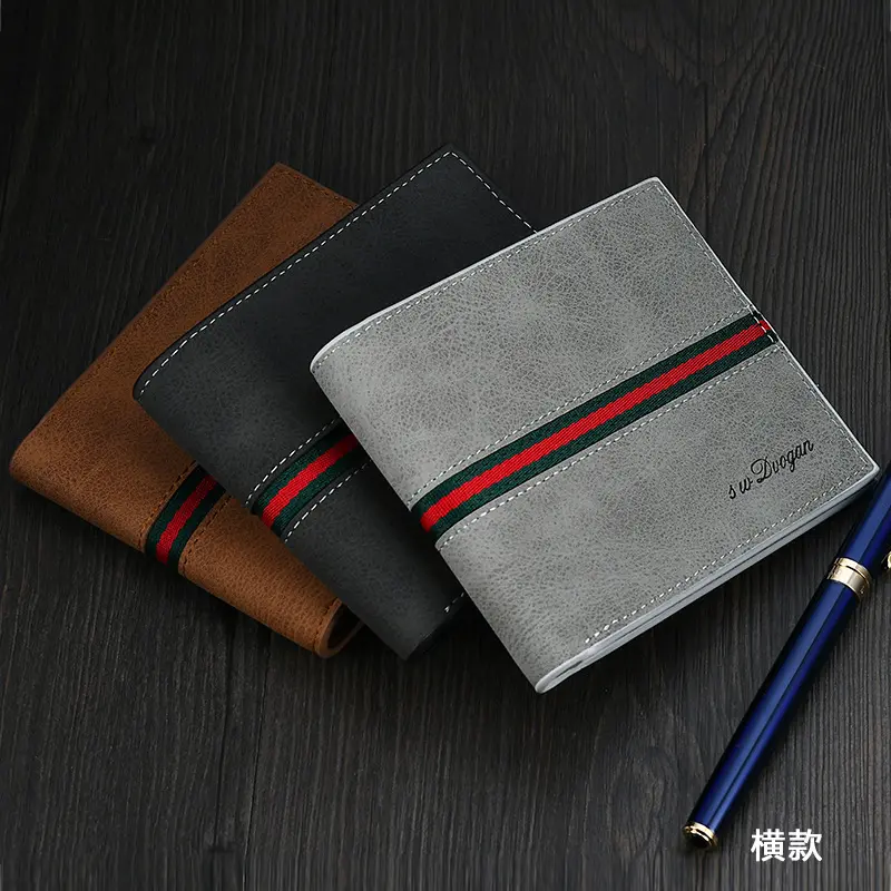 2021 leather Multifunctional Wallet Men Fashionable Short Card Holder Wallet Business Slim Travel purse for Men