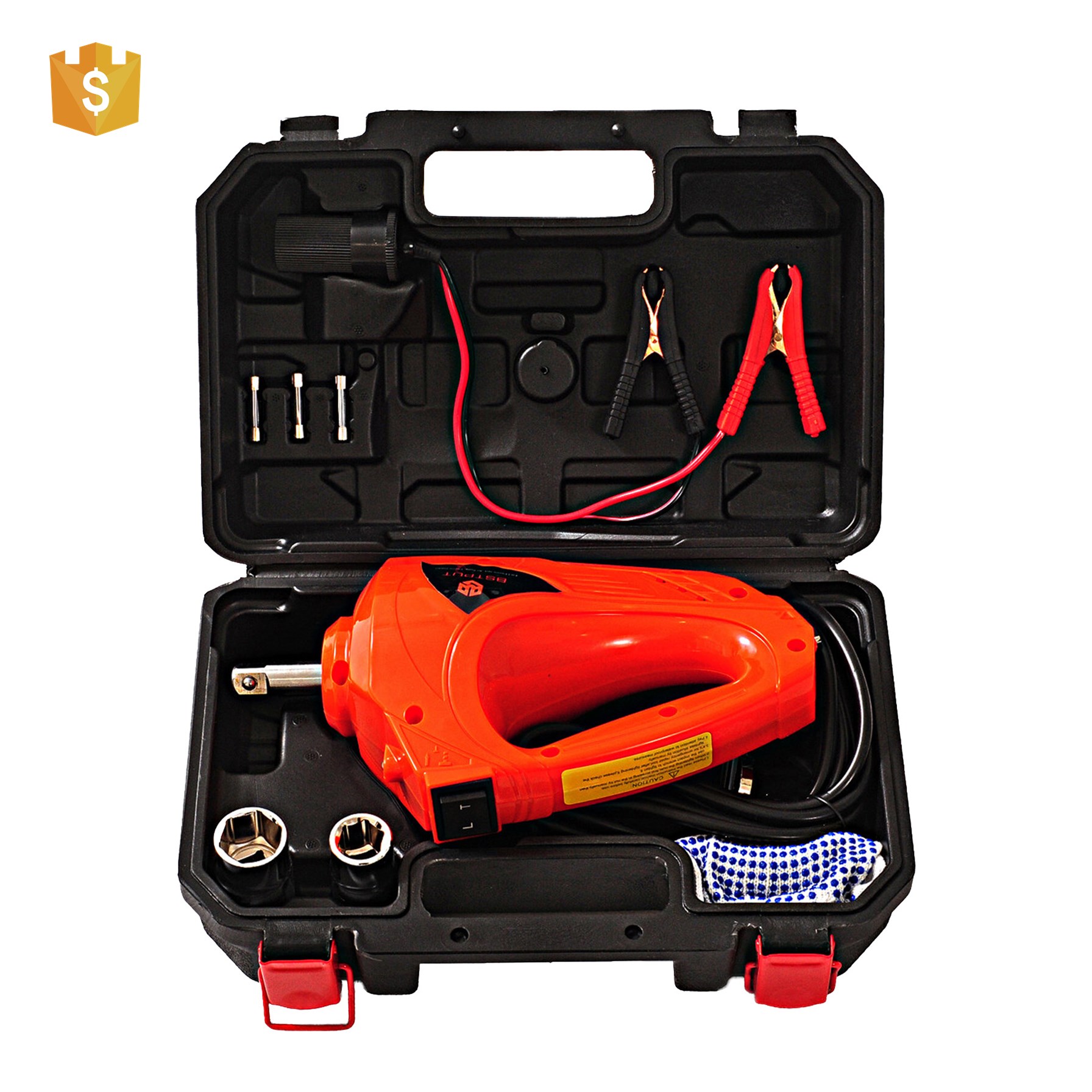 Портативный E-HEELP ZSB02 480N.m 1/2 ''сильный DC12V Электрический ударный гайковерт с 4 рукав размеры 17/19/21/23 см