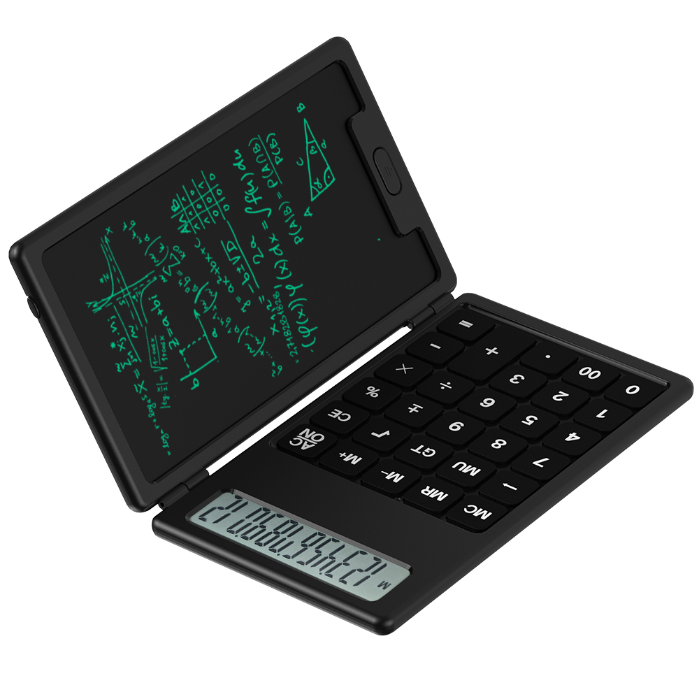 NEWYES 2 In 1 Electronic Mini Calculator 5 Inch Lcd Writing Tablet 12 Digit Calculator With Writing Board