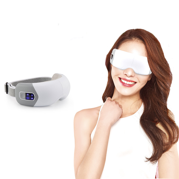 2021 Smart Airbag Vibration Foldable Portable Wireless Voice Control Eye massager with Hot Compress