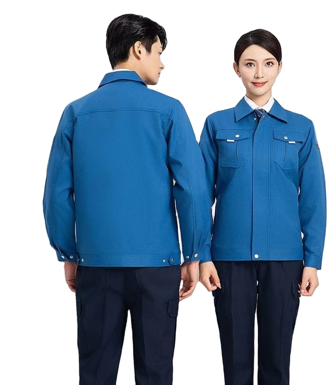 The factory sells long sleeve safety uniforms professional work clothes for men and women