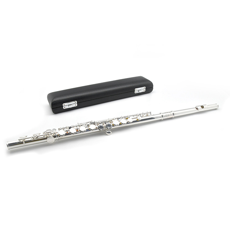 Premium Grade Closed Hole 16 Keys with E mechanism C Flute With Case Silver Nickel Plated Flute For Student