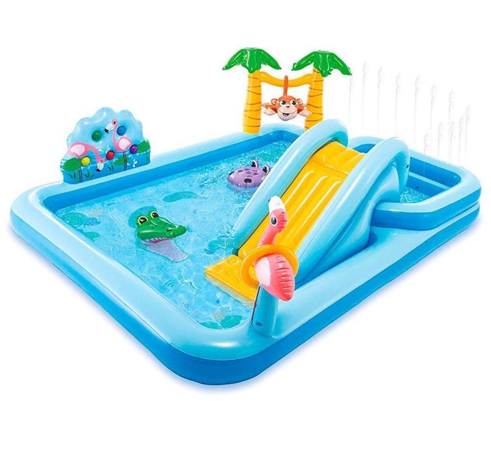 INTEX original 57161 garden water slide  inflatable castle swimming pool for kids