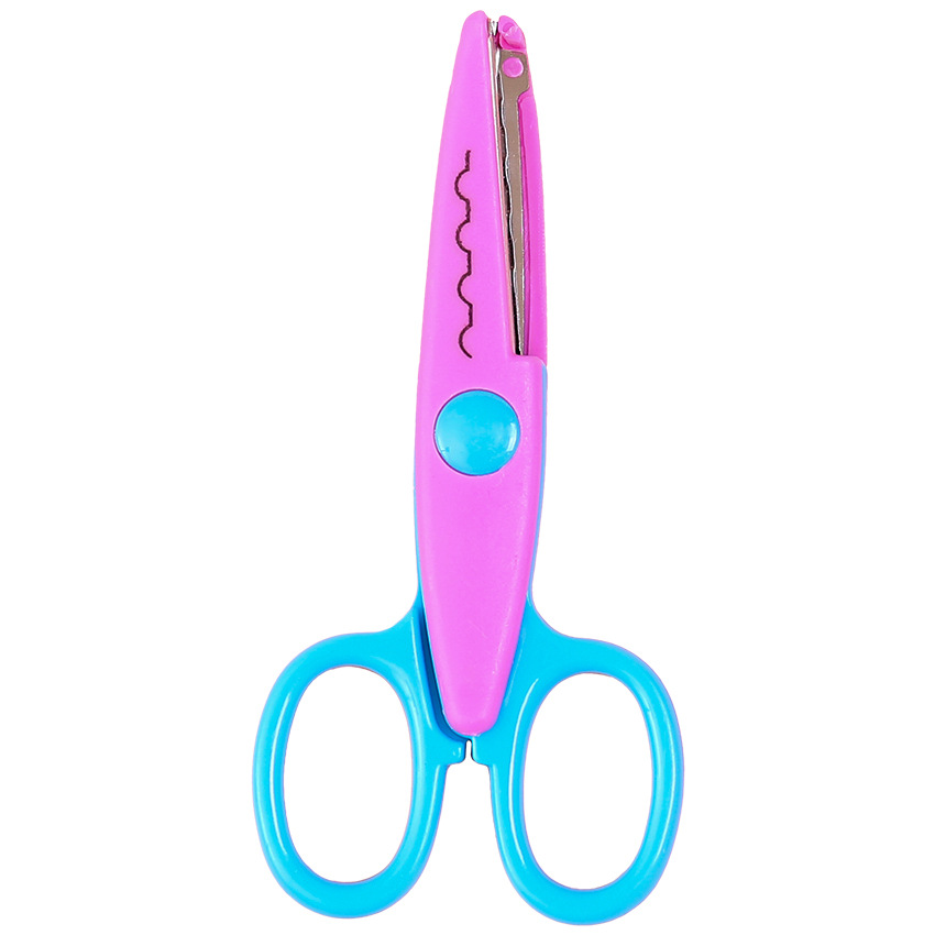 Kids Paper Craft Scissors DIY Decorative Student Paper Shear Safe Cutting Scissors Zig Zag Scissors