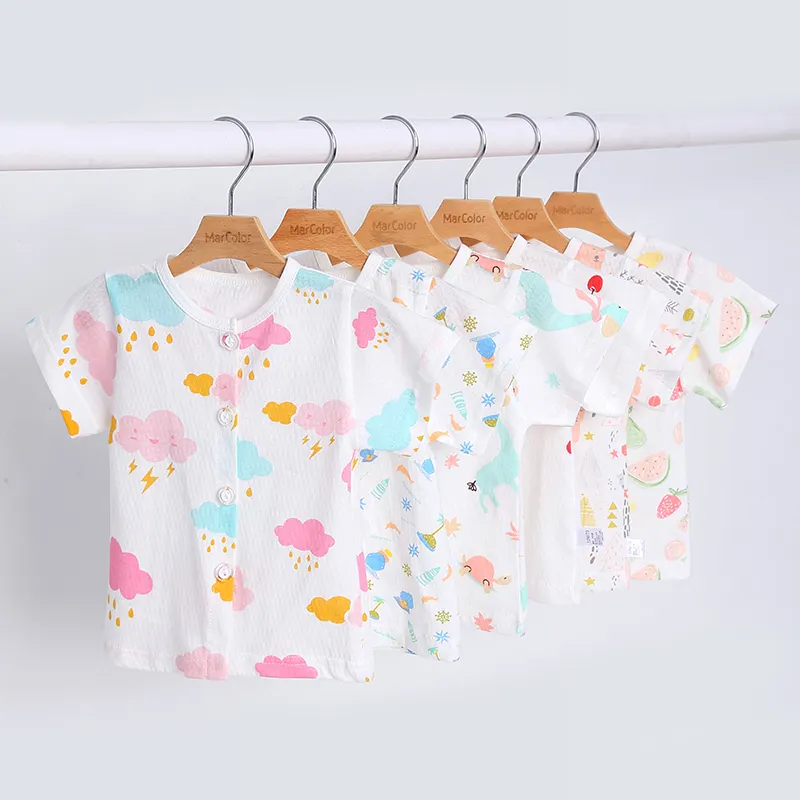 Supplier wholesale in stock Newborn tops 100% cotton Thin section summer Baby clothes