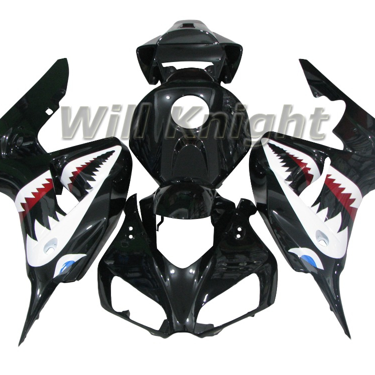 Крышка корпуса пресс-формы ABS для Honda CBR1000RR CBR1000 2006 2007 черные и белые зубья
