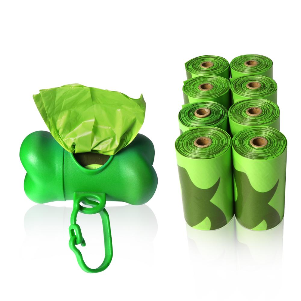 Amazon Best Sale Custom 15 Doggy Bags Per Roll Ecofriendly Poop Bags Biodegradable Dog Waste Bag With Dispenser
