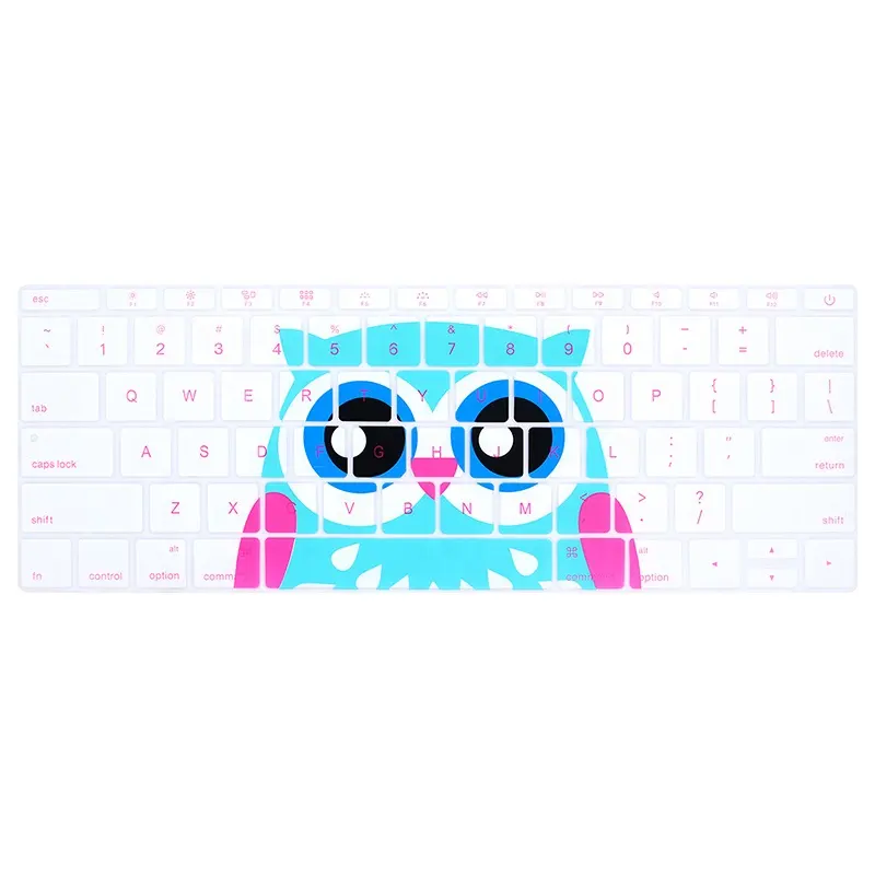 cute fonts images animal design custom silicone keyboard cover laptop  keyboard protective film for macbook 12 inch