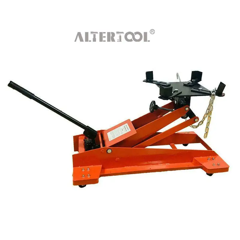 Common Used High Grade Steel 1 t Hydraulic Transmission Jack Horizontal Type Adjustable Load Support Arms Transmission Jack