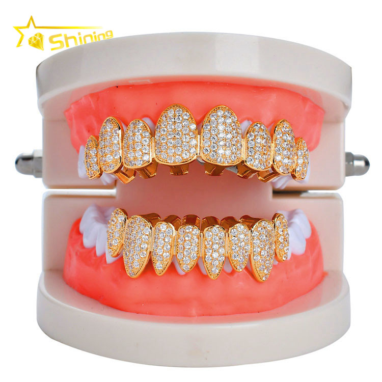 Bling iced out VVS moissanite diamond индивидуальные зубы grillz