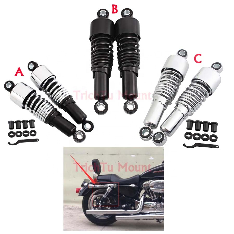 Задние амортизаторы 267 мм, регулируемая подвесная пружина для мотоцикла Harley Sportster XL1200 883 Touring Road King FLHR