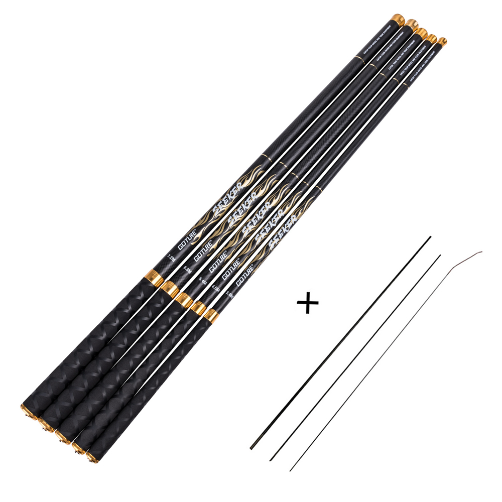 Goture 3.6M/4.5M/5.6M/6.3M/7.2M Portable Telescopic Fishing Rod Spinning Fish Hand Fishing Tackle Carp Fishing Rod