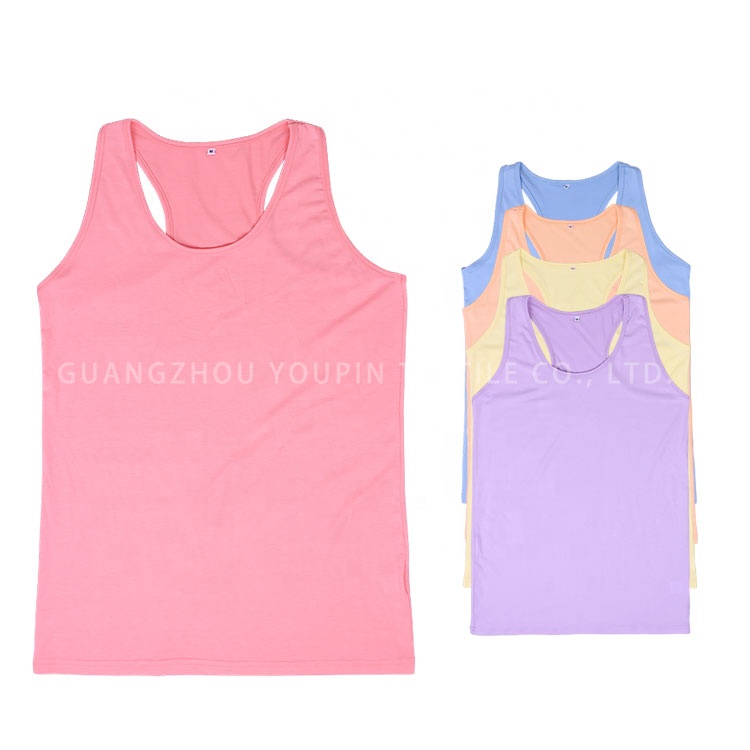 China Manufacture High Quality Sublimation Blank Polyester Women's Tank Top