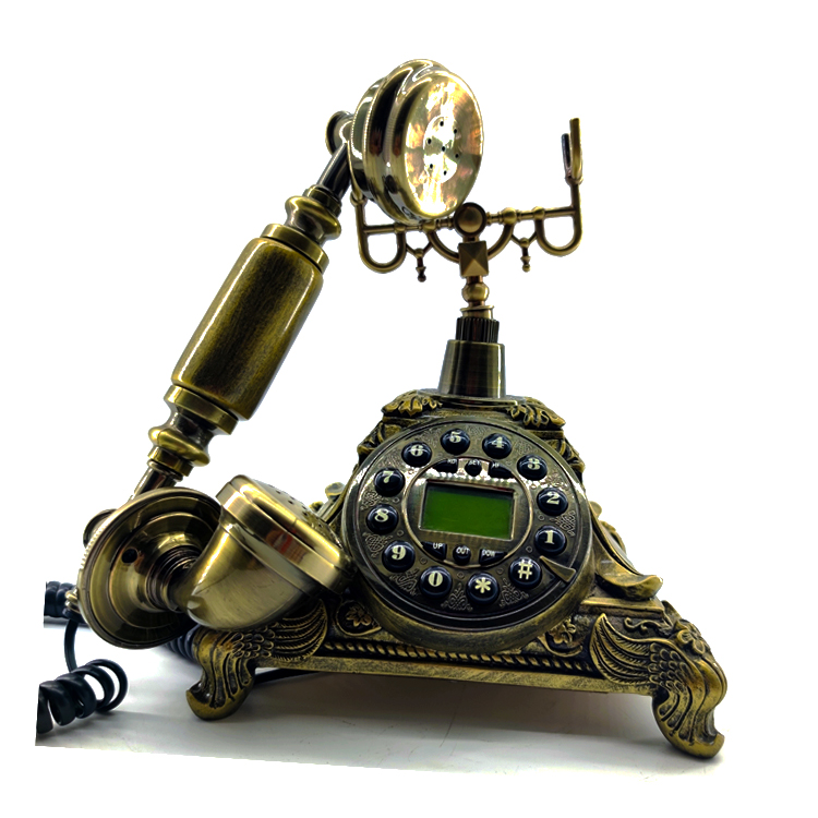 Manufacturer Direct Sale Classic Design Corded Caller ID Phone Home Decor Unique Antique Landline Speaker Phone