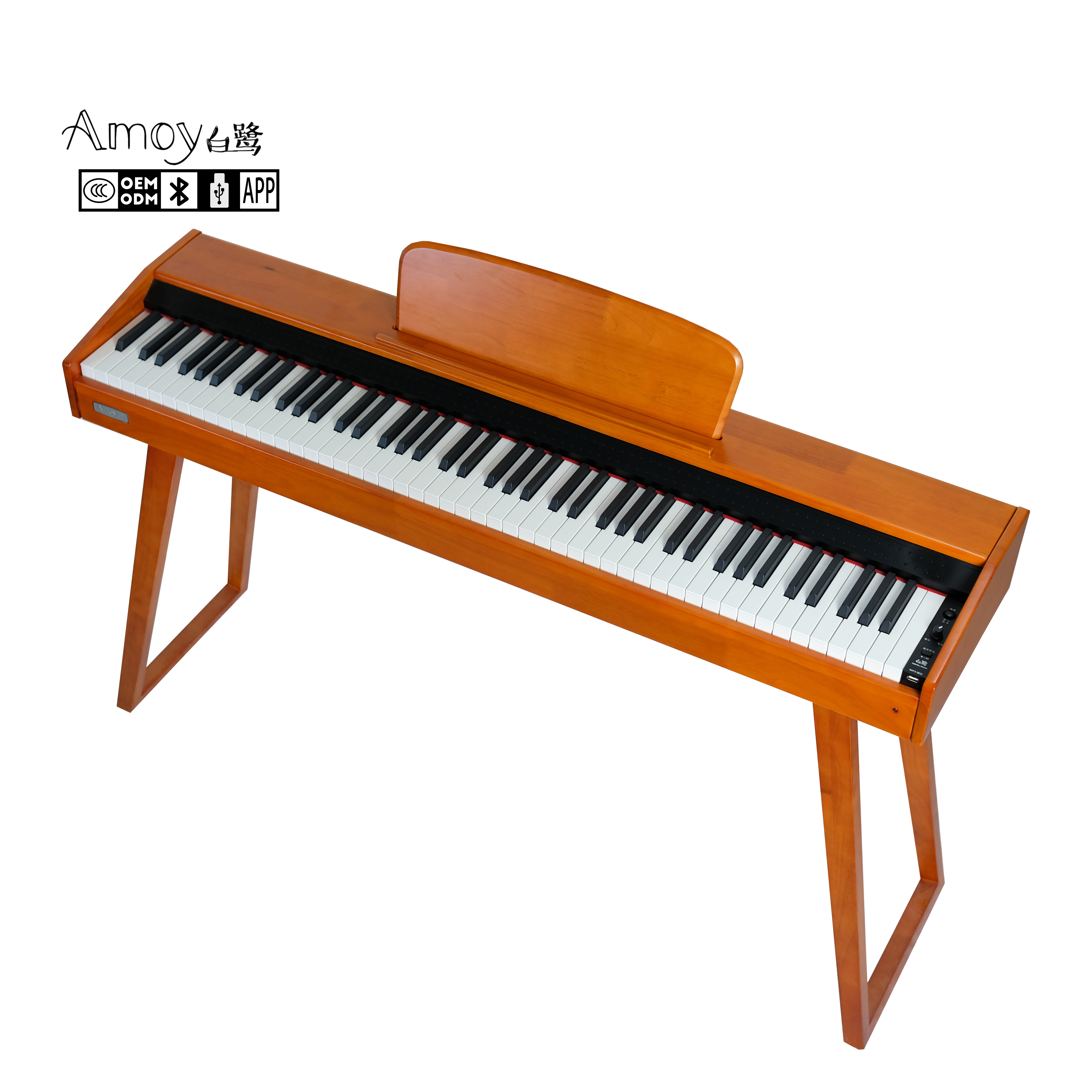 Amoy B180 China Weighted Hammer Action Keyborad Smart Stylish Portable Solid Wood 88 Keys Digital Piano
