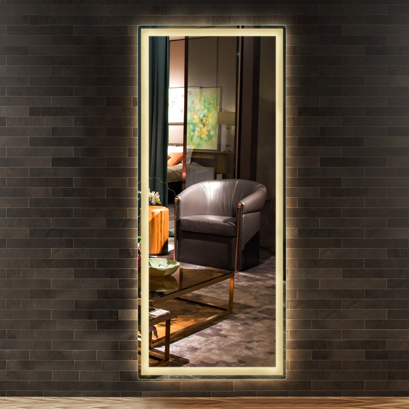 Best Seller Custom large size Modern full length light smart bathroom salon large mirror