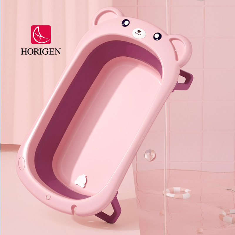 Portable Collapsible Bath Tub Foldable Shower Basin Comfort Folding Baby Bathtub Deluxe Newborn Toddler Tub Baby Bath Tub
