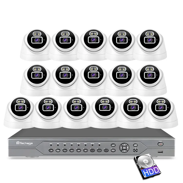 Face Detection Cctv Camera System 5mp 16 Channel HD Full Poe Security Camera Set Night Vision