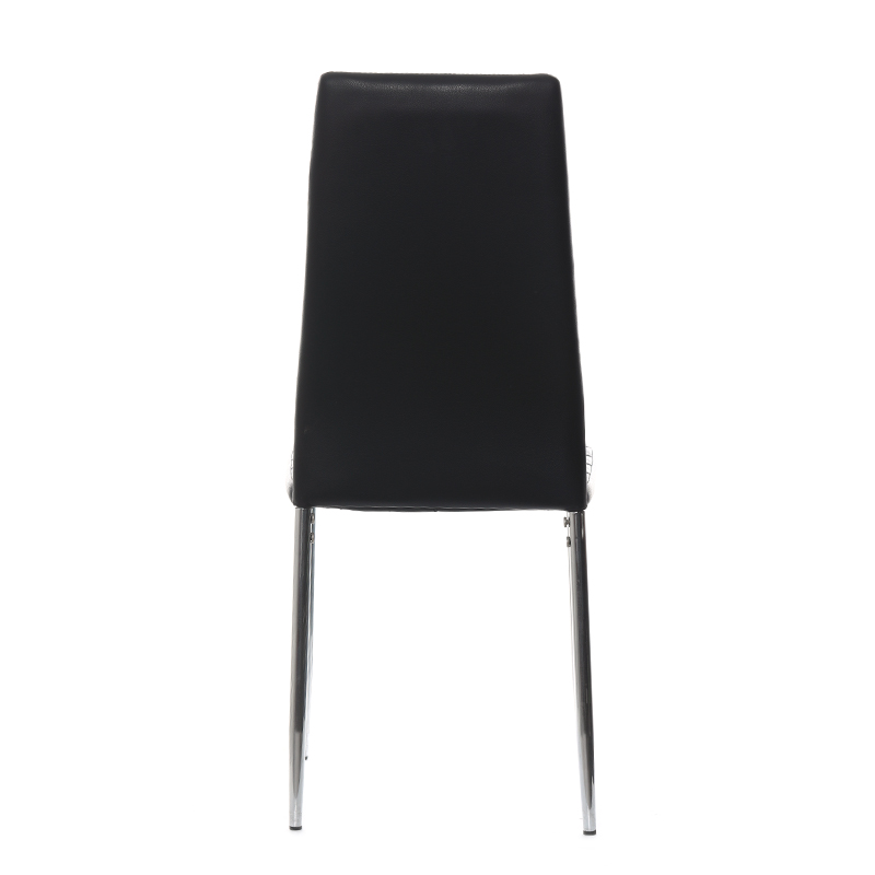Hot sale dining chair black metal leg top quality elegant dining chair pvc