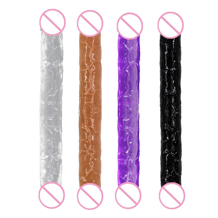 34cm (13.39 inch) wholesale Flexible Lesbian Double Ended Dildo Dual Sided Dildo for Women
