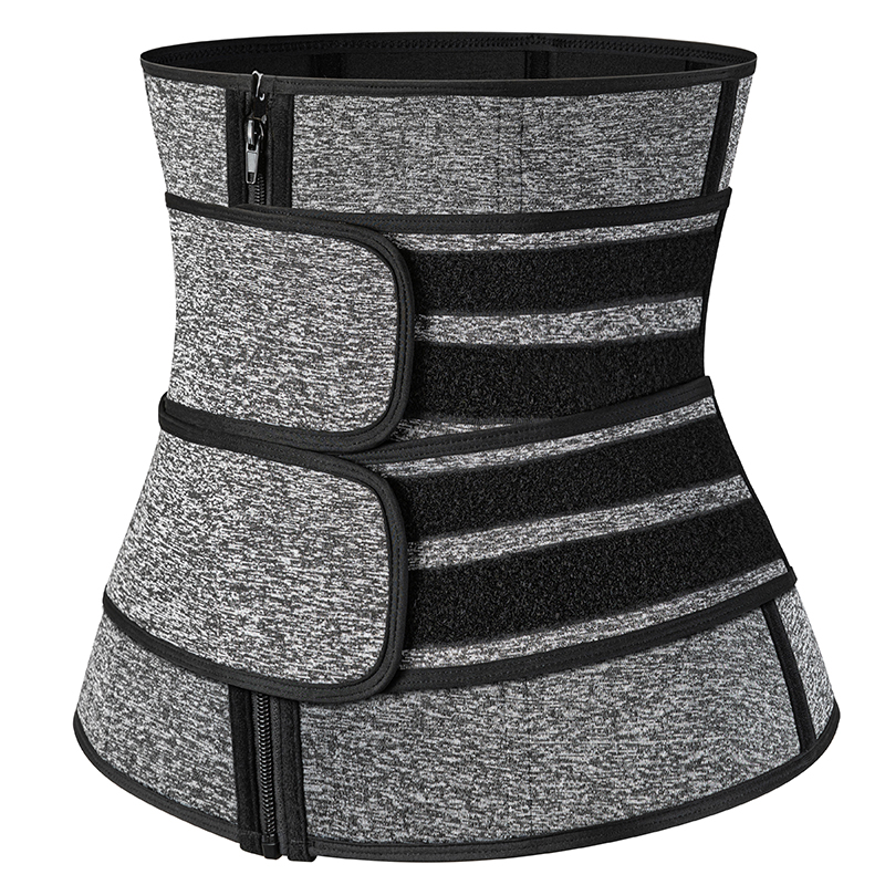 Toning double belt zipper toning ladies plus-size sport corset