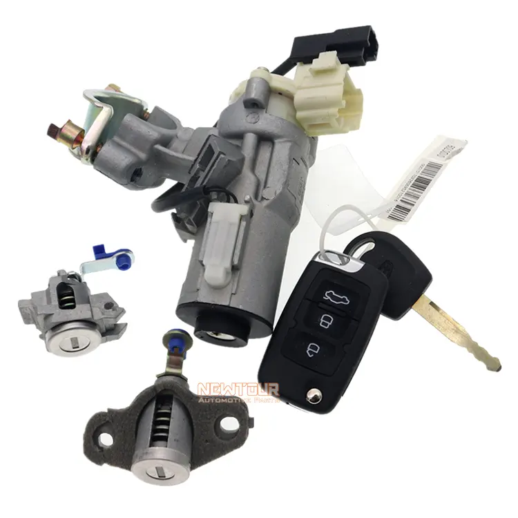 EC715 EC718 auto spare parts repuestos full set door lock Ignition Lock Cylinder with key for GEELY Emgrand EC7