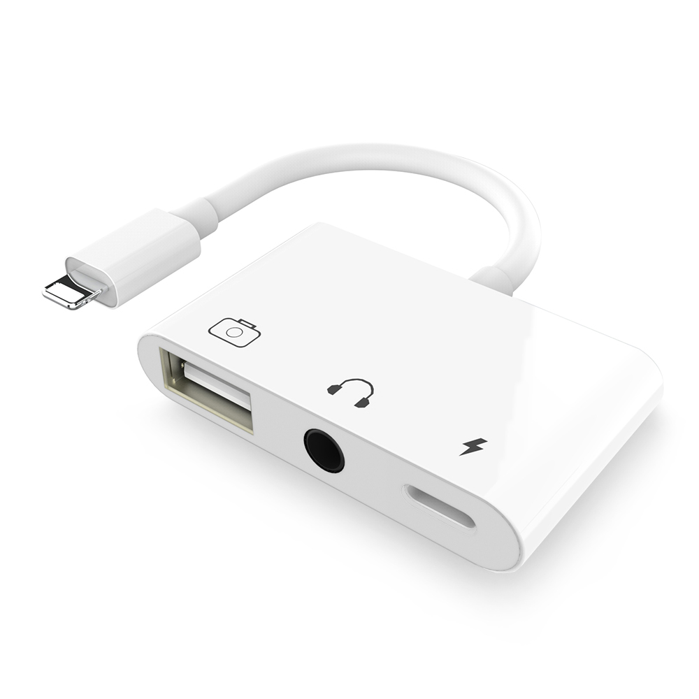 Свет нин к USB 3 адаптер камеры 3 в 1 Свет нин к 3,5 мм разъем для наушников аудио адаптер USB 3 камеры OTG адаптер для iPhone