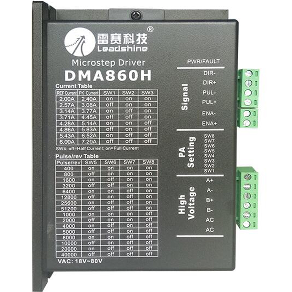 За рубежом склад ру ES Драйвер шагового двигателя DMA860H 2-фазный цифровой Драйвер шагового двигателя 18-80VAC 7.2A для Nema34