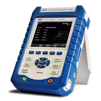 SUIN SA2100 handheld power quality analyzer measuring current and voltage