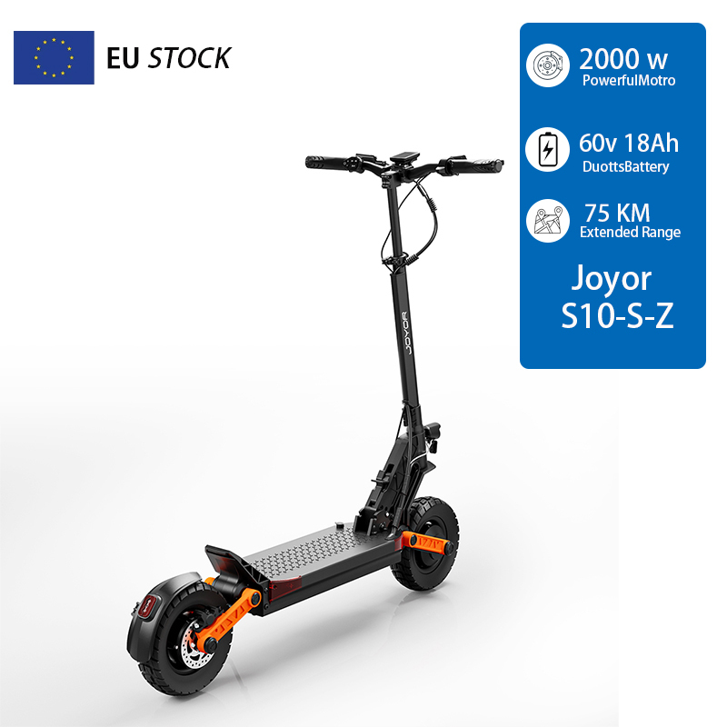 Joyor S10-S-Z OEM/ODM Europe shipping front and rear dual drive electric scooter 2000w drive strong power 60v 18ah battery