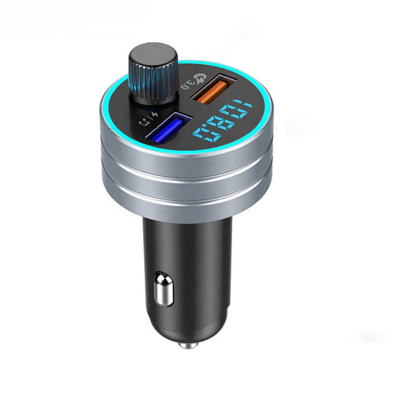 Universal Bluetooth Car Charger Remote Control Car Charger LED Lights QC3.0 Fast Charging Car Charger Bluetooth