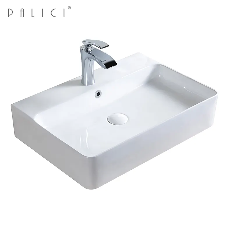 K404 bathroom square countertop sink ceramic wash basins