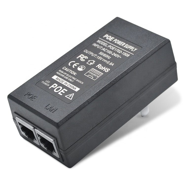 Китайский производитель OEM 15V 0.8A Переключатель POE адаптер питания Ethernet AP мост связи источник питания