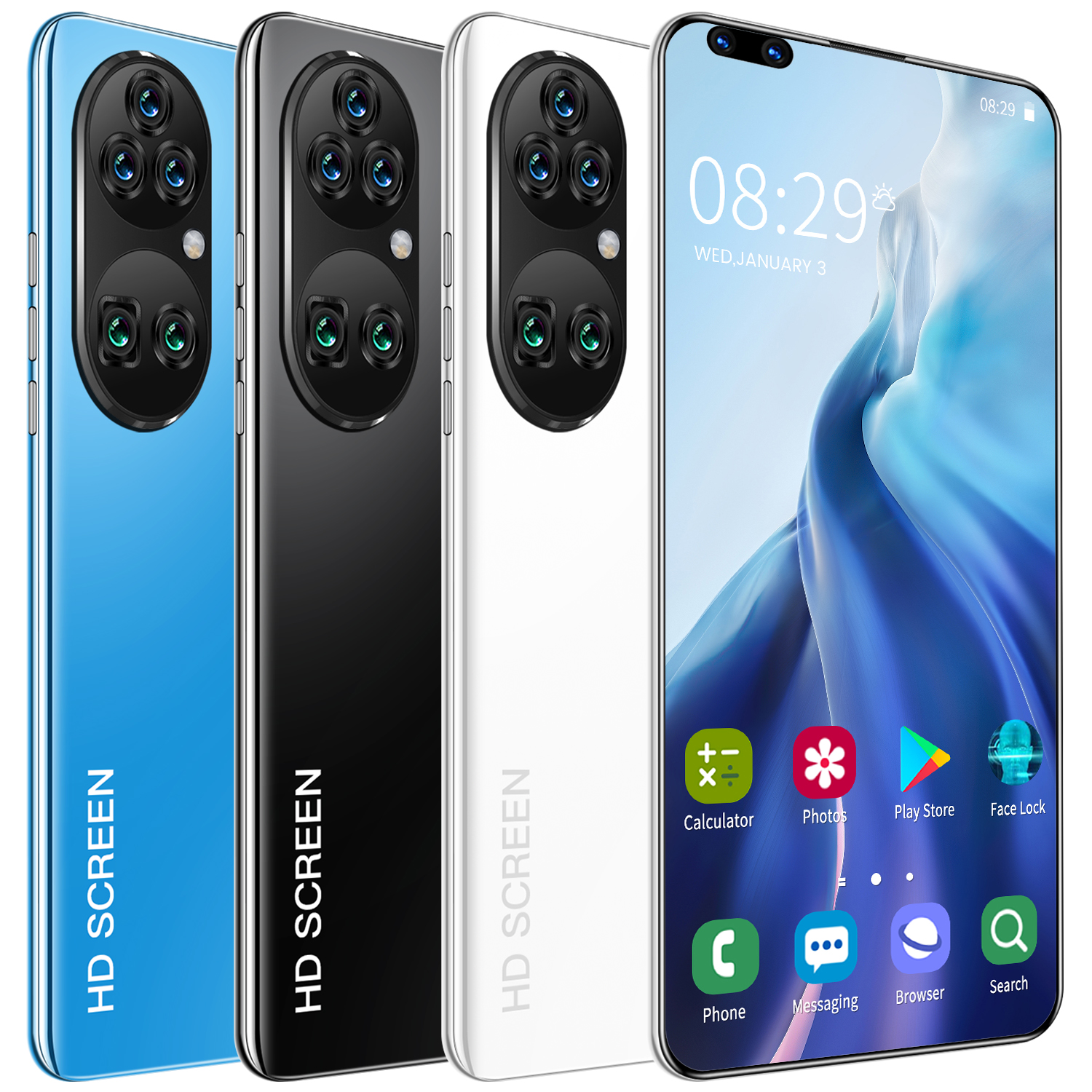 2021 Новый P60 Pro 7,8 полноэкранный Deca Core мобильный телефон 16 ГБ + 512 Гб двойная карта Глобальный Telefones Celulares смартфон