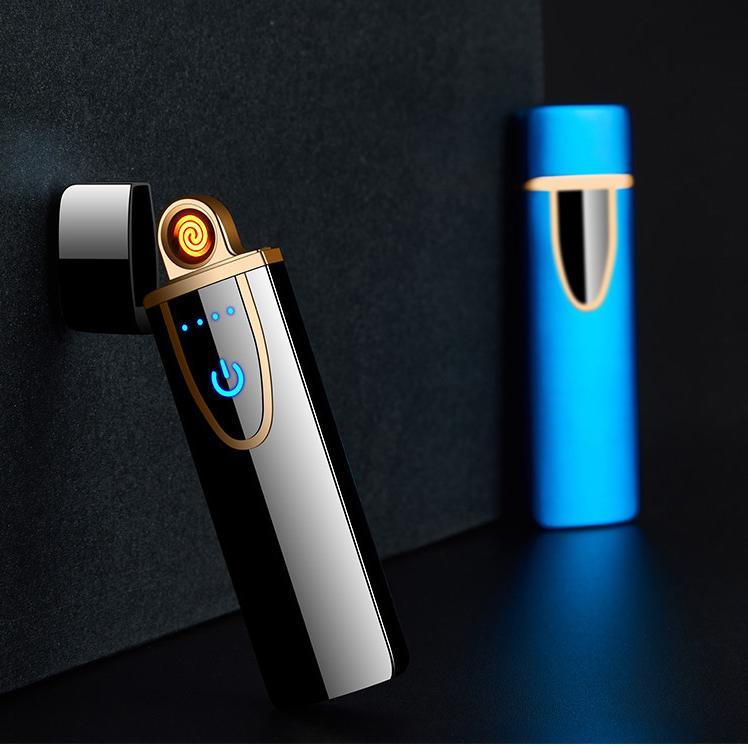 USB Fast Charging Electronic Cigarette Lighter Touch Sensing Electric Lighter Smoking Accessories