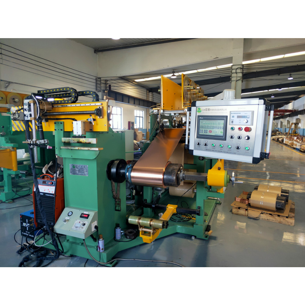 BRJ-600-1 Hot Selling Accurate Digital Display Mono-layer Low Voltage Foil Winding Machine for Transformer coil making