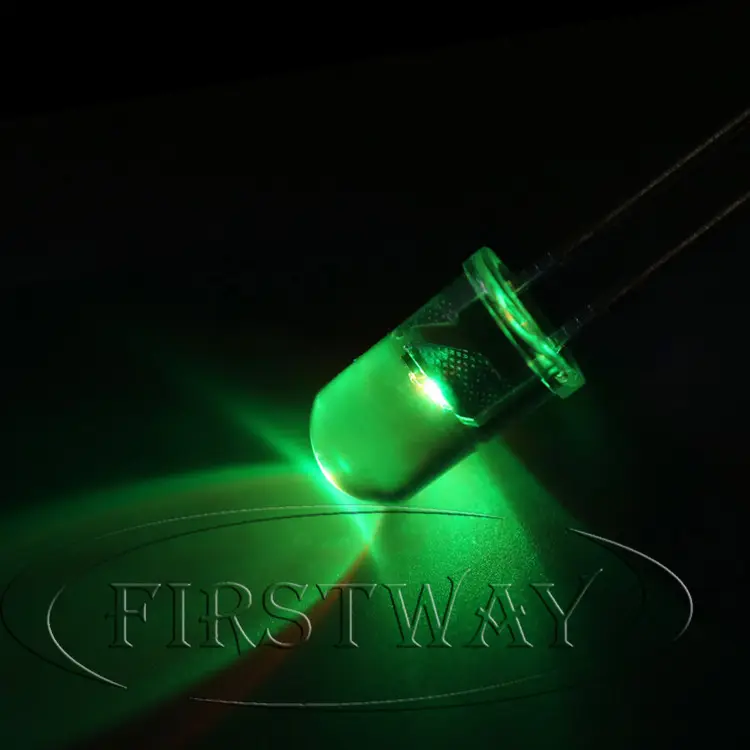 1000Pieces/Lot 5mm LED diode High Brightness RGB round Dark Green color Rapid Flashing