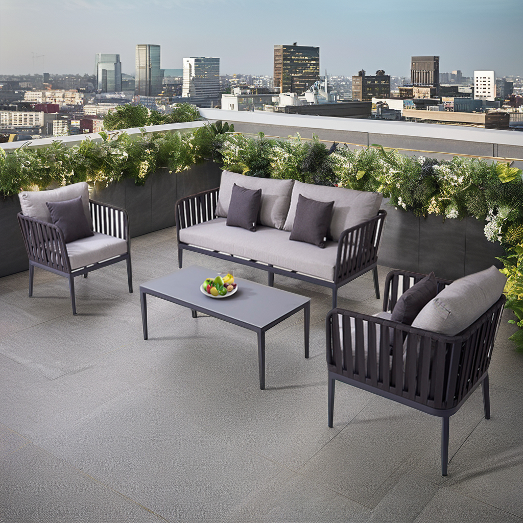 Outdoor Furniture Garden Sofa Sets patio All-weather Rope Weaving Indoor Gardening Tools Metal Garden outside sofa