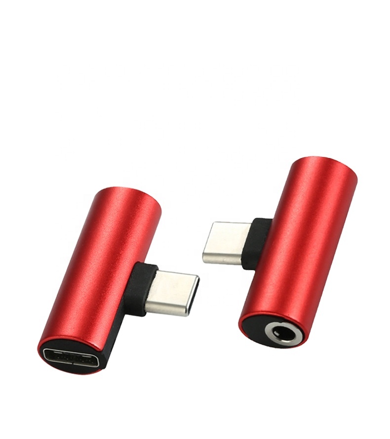 Type-C Adapter Splitter USB Type C Charging Cable Charger Earphone Converter For Xiaomi