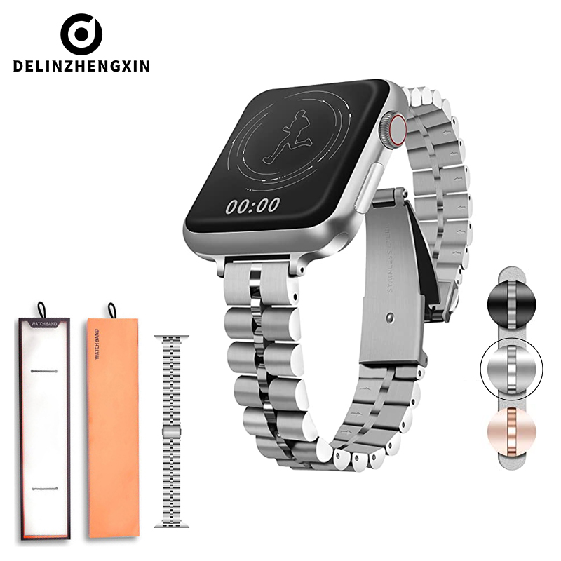 Hot Sale Replacement Stainless Steel Bracelet Strap For Apple Watch Steel Bands Series 5/6/SE, For Apple Watch Strap Metal Band