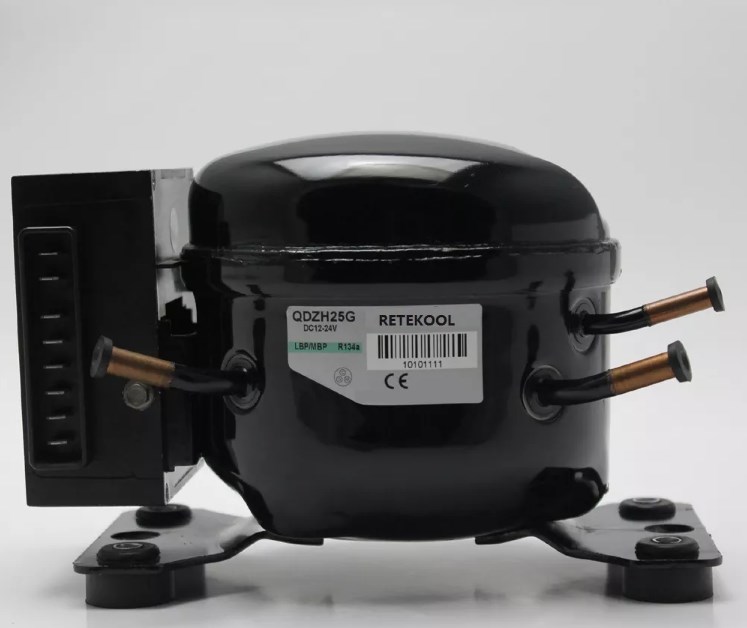 QDZH35G 12V/24V DC Refrigerator Compressor New Electric Copper Parts for Fridge Freezer Household and Garage Use