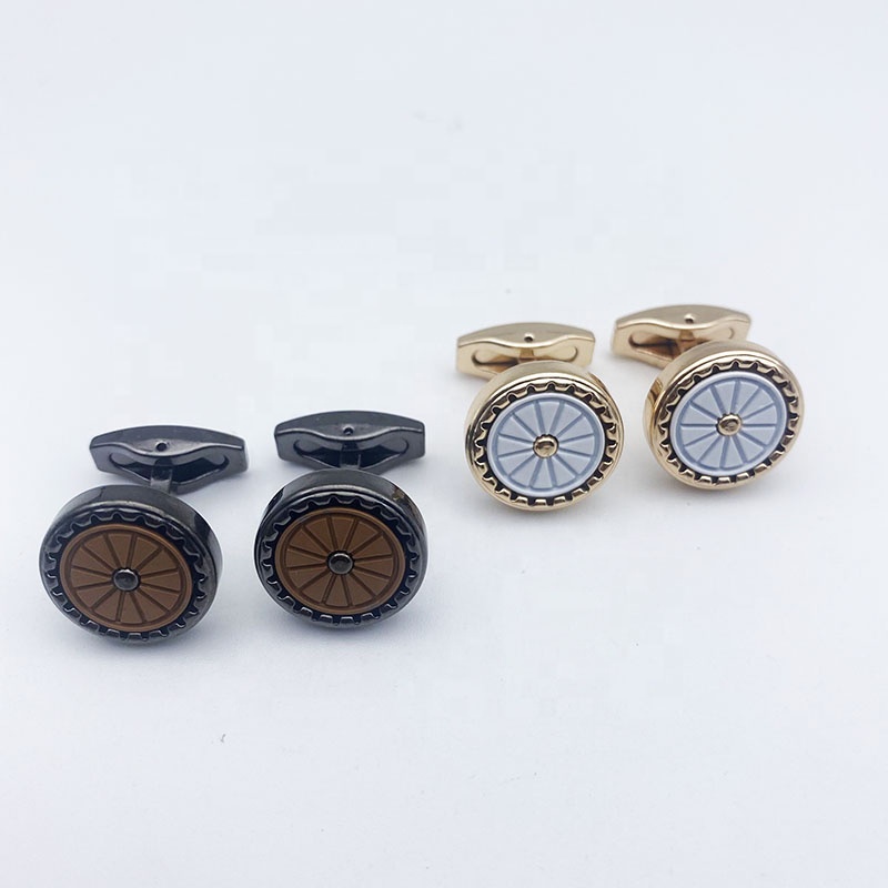 Custom Newest Men's Shirt Metal Gold Plating Cufflink For Engagement Gift