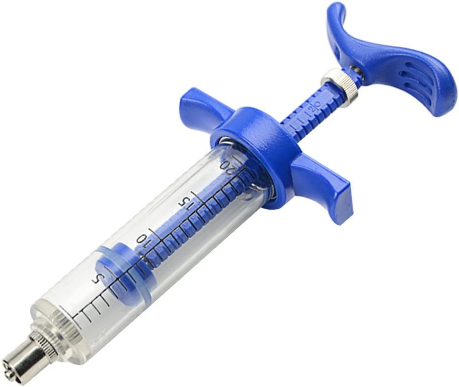 Plastic Steel Syringe Animal Injector Accessories Nursing Equipment 20ml