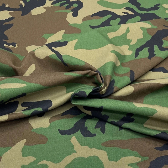 Бесплатный образец от поставщика, камуфляж для леса TC/CVC Polycotton BDU, водоотталкивающий DWR, сумка для одежды, Униформа, ткань
