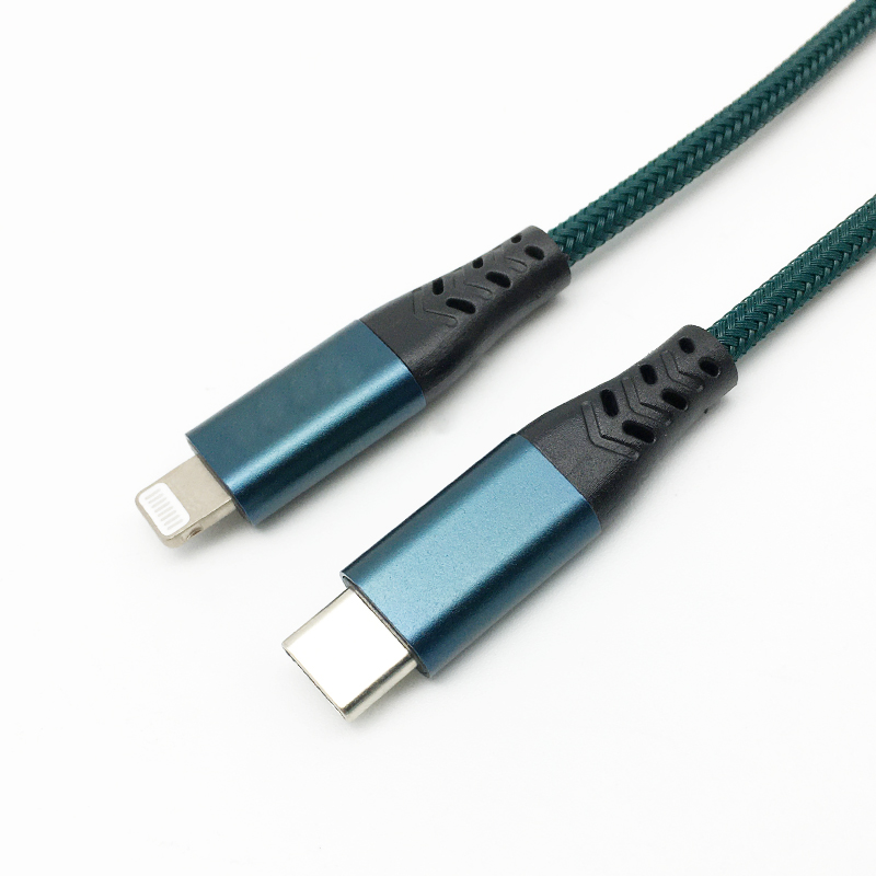 Полночь Зеленый USB C к C94 кабель 3.3ft MFi-сертифицированный плетеный нейлоновый источник питания Быстрая зарядка для iPhone11