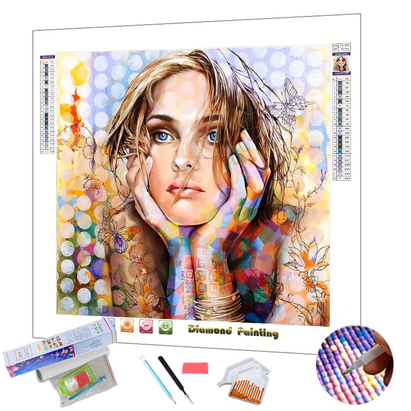 N-DP092 Naked Beautiful Chinese Girl Nudes Pictured Painting Full Drill Square Drill Round Drill Diamond Painting