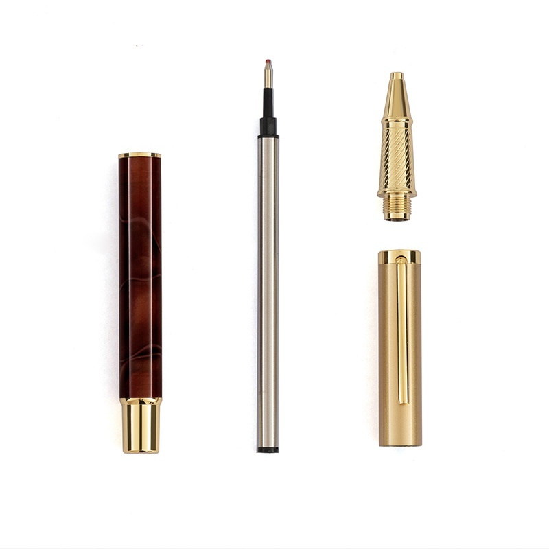 Wholesale High-End Customizable Logo Banner Pen Metal and Acrylic Gel with Signature Ballpoint for Business Advertising Gift