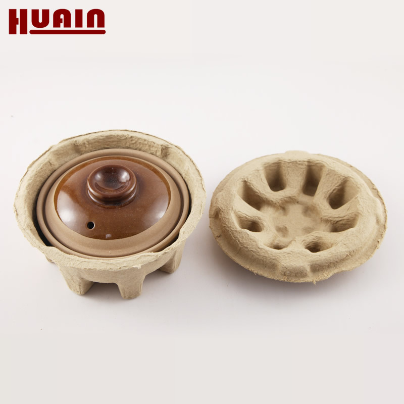 Custom Biodegradable Molded Pulp Dry Press Protective Packaging
